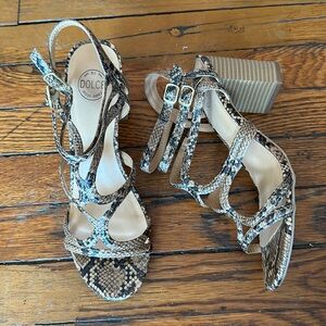 00s DOLCE Snakeprint Sandals